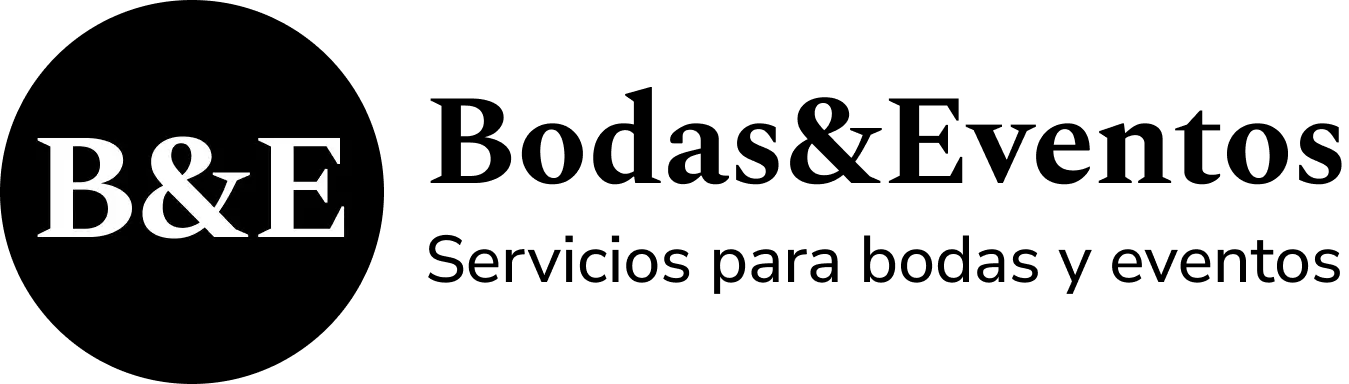 Logotipo de Bodas&Eventos, empresa especializada en animación, sonido y alquiler para celebraciones y eventos